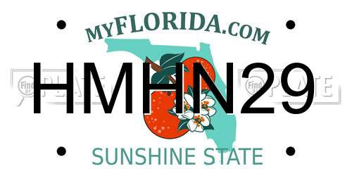 HMHN29 Florida License Plate