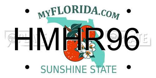 HMHR96 Florida License Plate