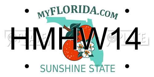 HMHW14 Florida License Plate