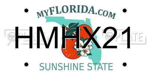 HMHX21 Florida License Plate