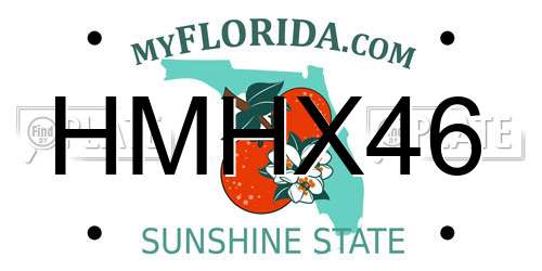 HMHX46 Florida License Plate