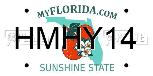 HMHY14 Florida License Plate