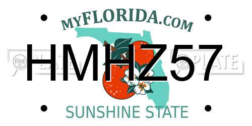 HMHZ57 Florida License Plate