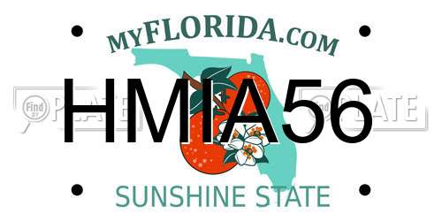 HMIA56 Florida License Plate