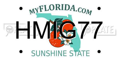 HMIG77 Florida License Plate