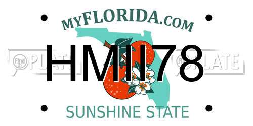 HMII78 Florida License Plate