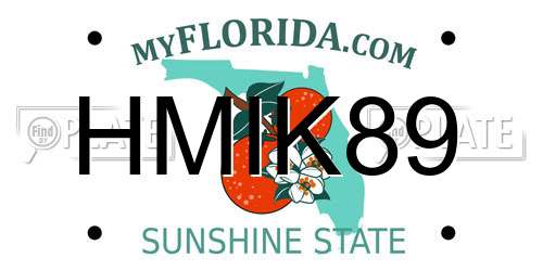 HMIK89 Florida License Plate