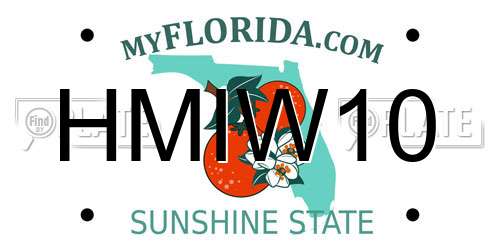 HMIW10 Florida License Plate