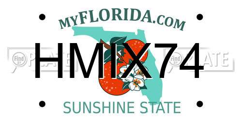 HMIX74 Florida License Plate