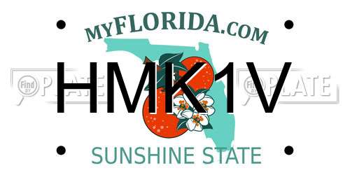 HMK1V Florida License Plate