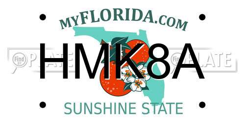 HMK8A Florida License Plate