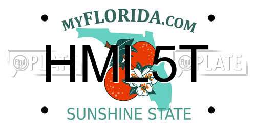 HML5T Florida License Plate