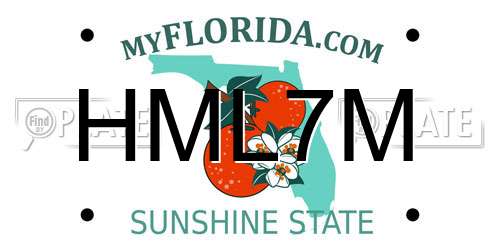 HML7M Florida License Plate