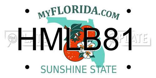 HMLB81 Florida License Plate