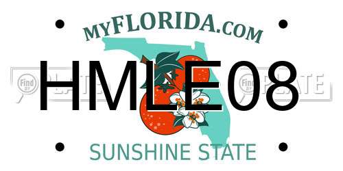 HMLE08 Florida License Plate