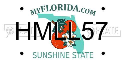 HMLL57 Florida License Plate