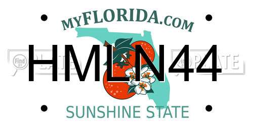 HMLN44 Florida License Plate