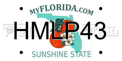HMLP43 Florida License Plate