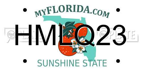 HMLQ23 Florida License Plate