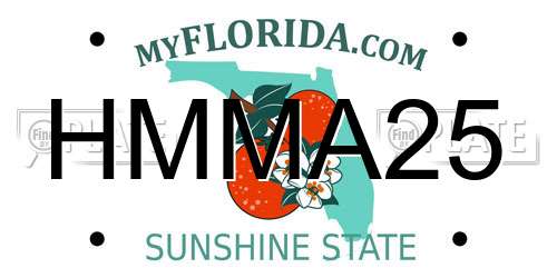 HMMA25 Florida License Plate