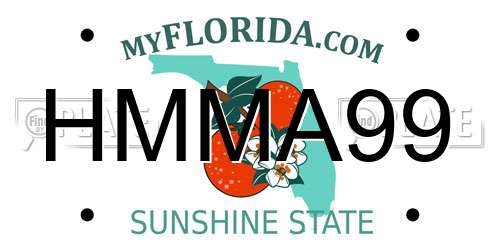 HMMA99 Florida License Plate