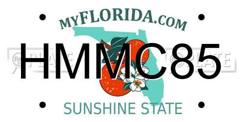 HMMC85 Florida License Plate