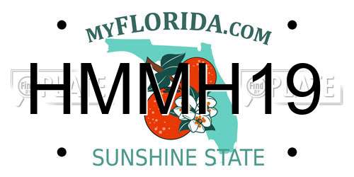 HMMH19 Florida License Plate