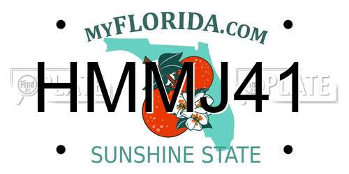 HMMJ41 Florida License Plate