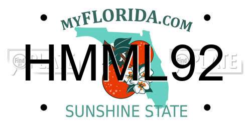 HMML92 Florida License Plate