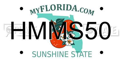 HMMS50 Florida License Plate