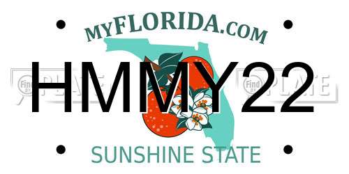HMMY22 Florida License Plate