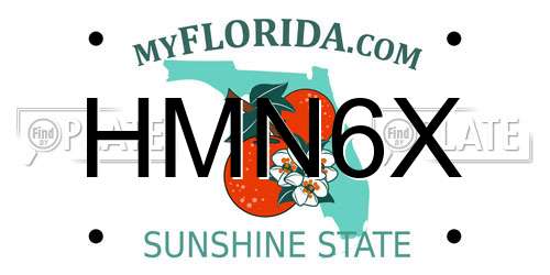 HMN6X Florida License Plate