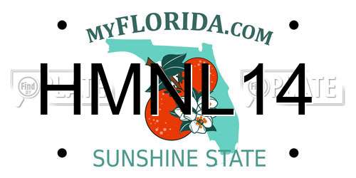 HMNL14 Florida License Plate