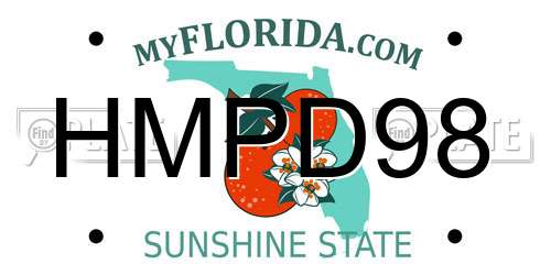 HMPD98 Florida License Plate