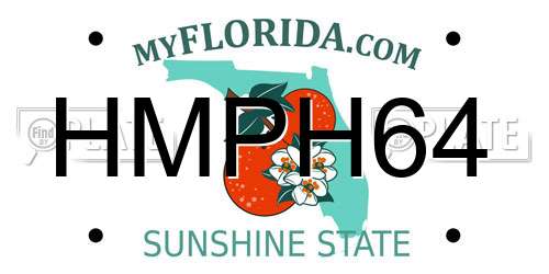 HMPH64 Florida License Plate