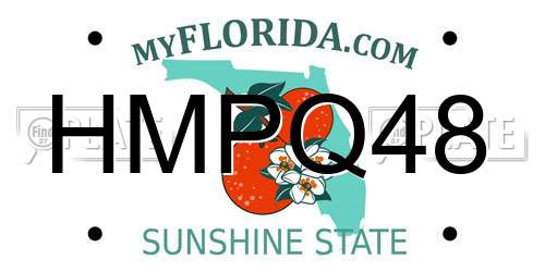 HMPQ48 Florida License Plate