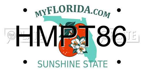 HMPT86 Florida License Plate