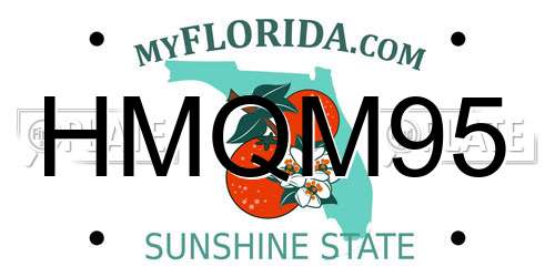 HMQM95 Florida License Plate