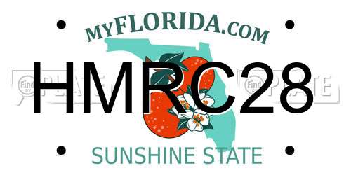 HMRC28 Florida License Plate