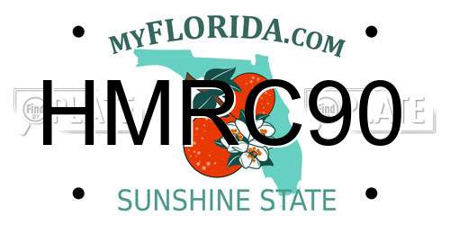 HMRC90 Florida License Plate