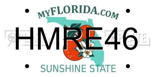 HMRE46 Florida License Plate