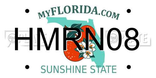 HMRN08 Florida License Plate
