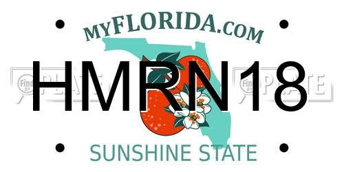 HMRN18 Florida License Plate