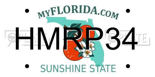 HMRP34 Florida License Plate