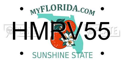 HMRV55 Florida License Plate