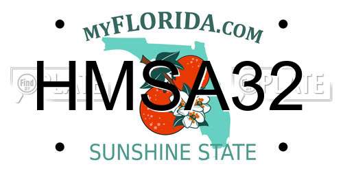 HMSA32 Florida License Plate