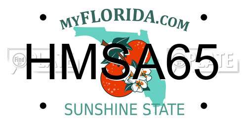 HMSA65 Florida License Plate