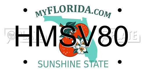 HMSV80 Florida License Plate