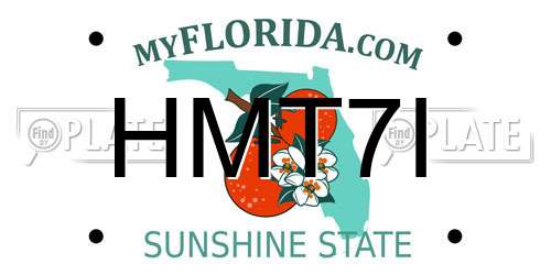 HMT7I Florida License Plate