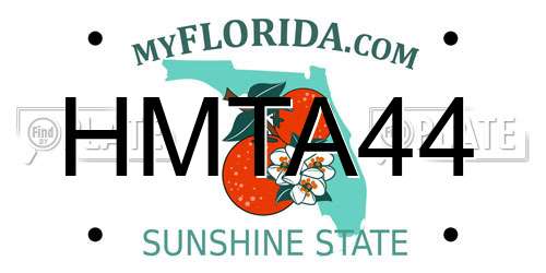 HMTA44 Florida License Plate